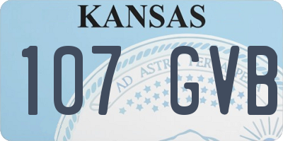 KS license plate 107GVB