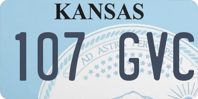 KS license plate 107GVC