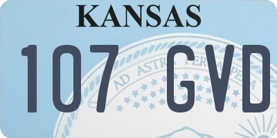 KS license plate 107GVD