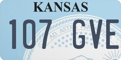 KS license plate 107GVE