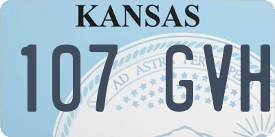 KS license plate 107GVH