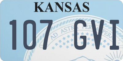 KS license plate 107GVI