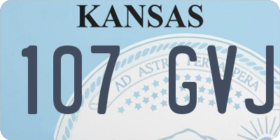 KS license plate 107GVJ