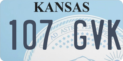 KS license plate 107GVK