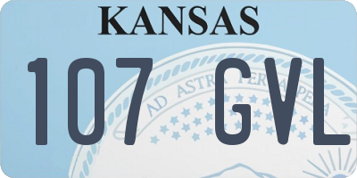 KS license plate 107GVL