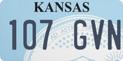 KS license plate 107GVN
