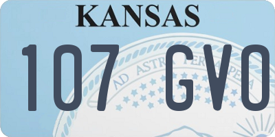 KS license plate 107GVO