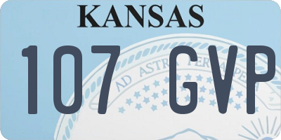 KS license plate 107GVP