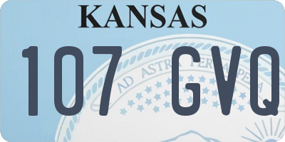 KS license plate 107GVQ