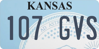 KS license plate 107GVS