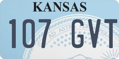 KS license plate 107GVT
