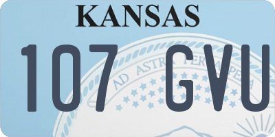 KS license plate 107GVU