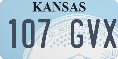 KS license plate 107GVX