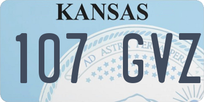 KS license plate 107GVZ