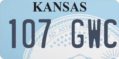 KS license plate 107GWC