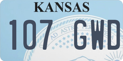 KS license plate 107GWD