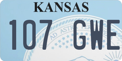 KS license plate 107GWE