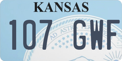 KS license plate 107GWF