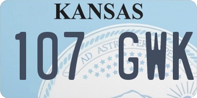 KS license plate 107GWK