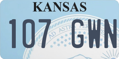 KS license plate 107GWN