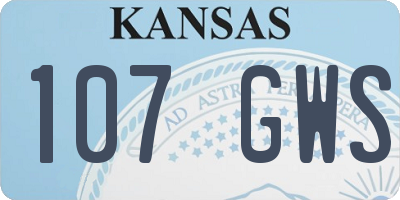 KS license plate 107GWS