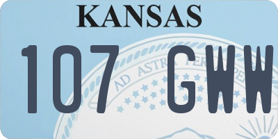 KS license plate 107GWW