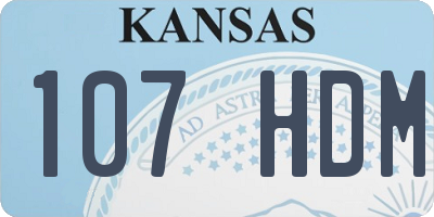 KS license plate 107HDM