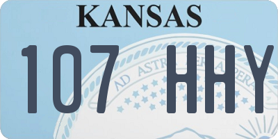 KS license plate 107HHY