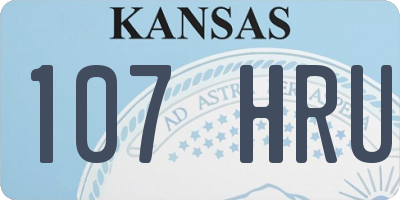 KS license plate 107HRU