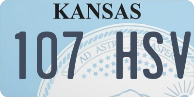 KS license plate 107HSV