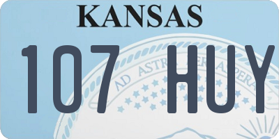 KS license plate 107HUY