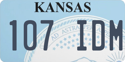 KS license plate 107IDM