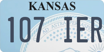KS license plate 107IER