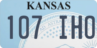 KS license plate 107IHO