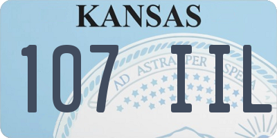 KS license plate 107IIL