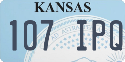 KS license plate 107IPQ