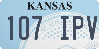 KS license plate 107IPV