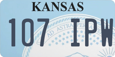 KS license plate 107IPW