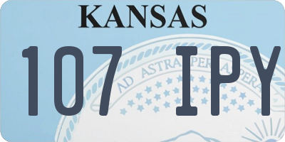 KS license plate 107IPY