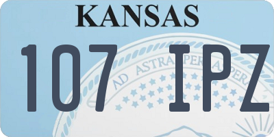 KS license plate 107IPZ