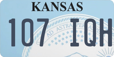 KS license plate 107IQH