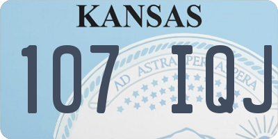 KS license plate 107IQJ