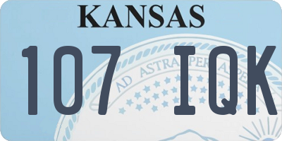 KS license plate 107IQK