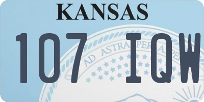 KS license plate 107IQW