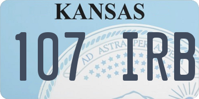 KS license plate 107IRB