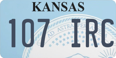 KS license plate 107IRC
