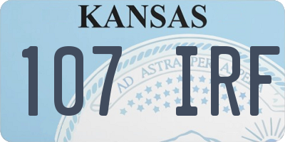 KS license plate 107IRF