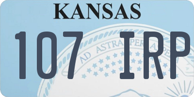 KS license plate 107IRP