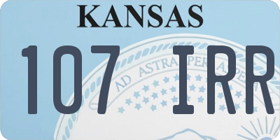 KS license plate 107IRR