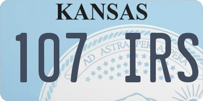 KS license plate 107IRS